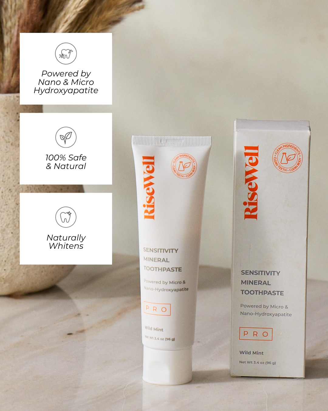 RiseWell Mineral Toothpaste PRO Wild Mint · alternate view · RiseWell · Skin Works by Jana