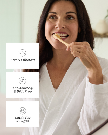 RiseWell Adult Bamboo Toothbrush · detail view · RiseWell · Skin Works by Jana
