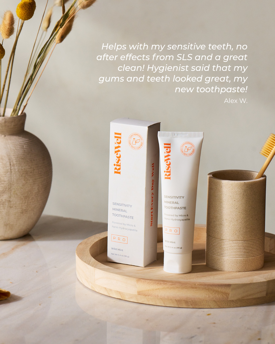RiseWell Mineral Toothpaste PRO Wild Mint · detail view · RiseWell · Skin Works by Jana