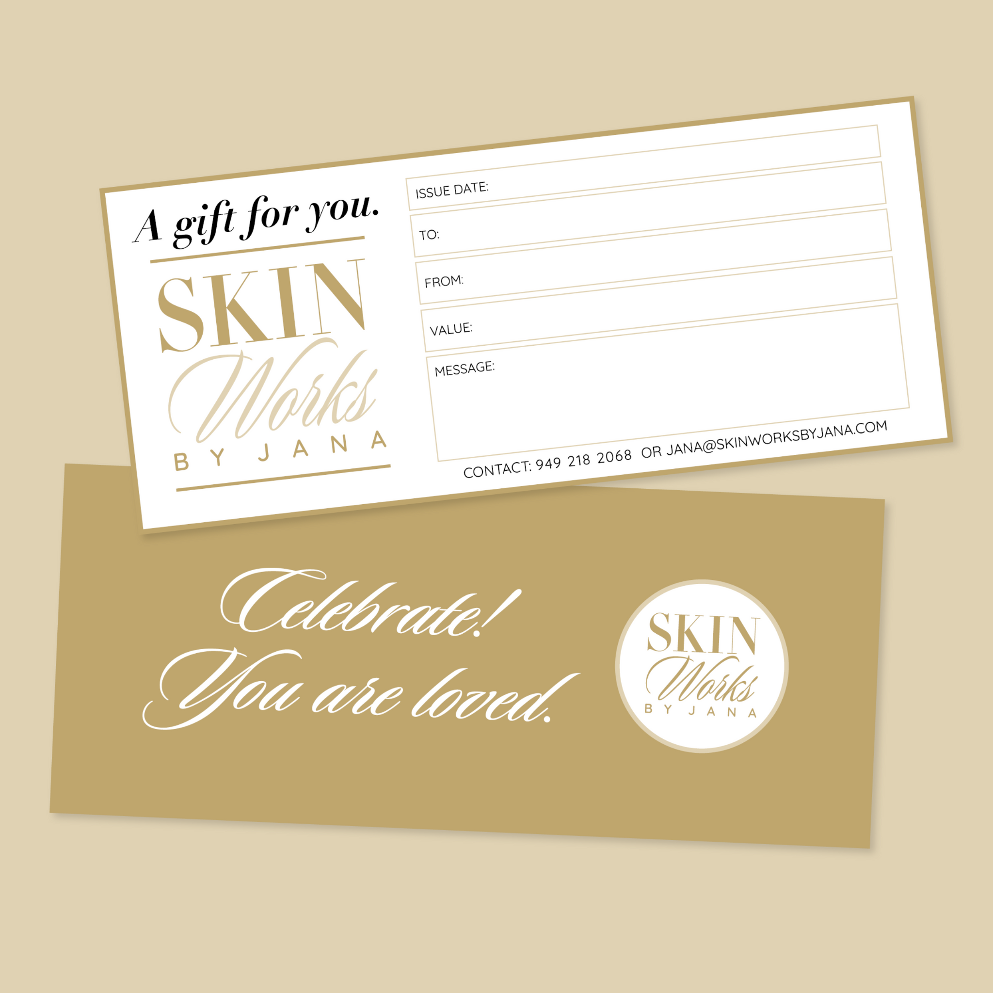 SKIN WORKS GIFT CERTIFICATE $325.00